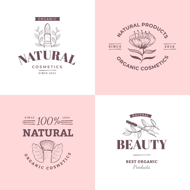 自然化粧品のロゴコレクション