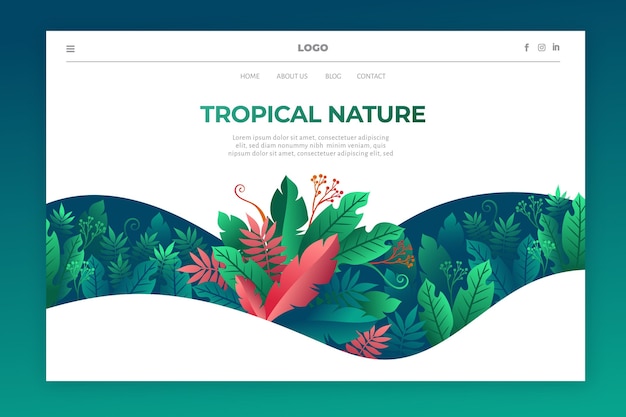 Nature design landing page