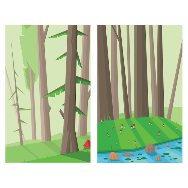 Free vector nature designs set