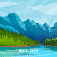 Free vector nature and ecosystem concept