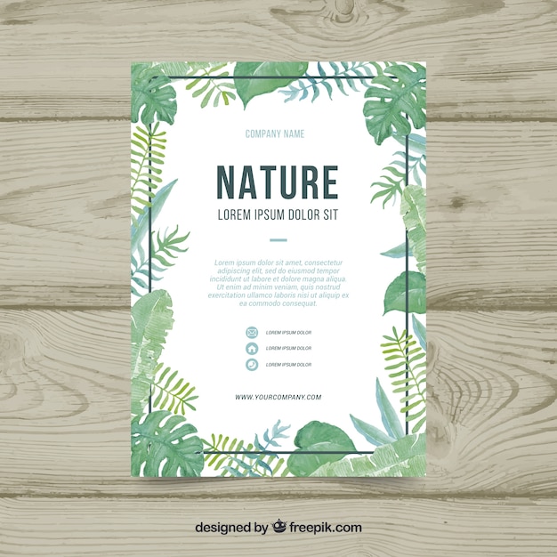 Free vector nature flyer template