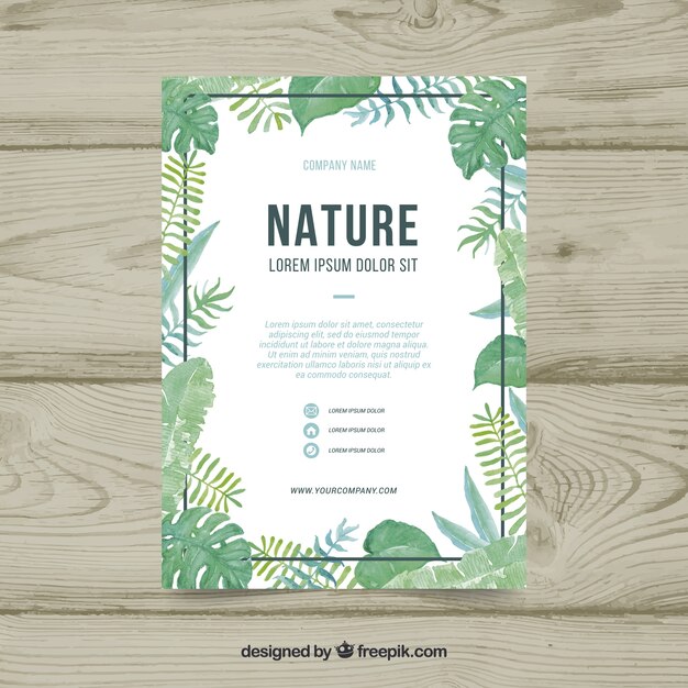 Nature flyer template