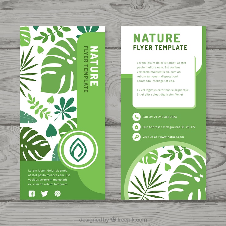 Free Vector nature flyer template