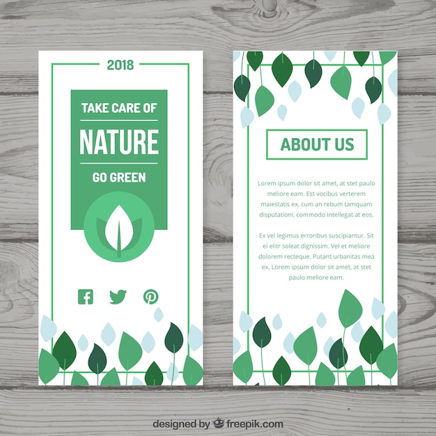 Free vector nature flyer template