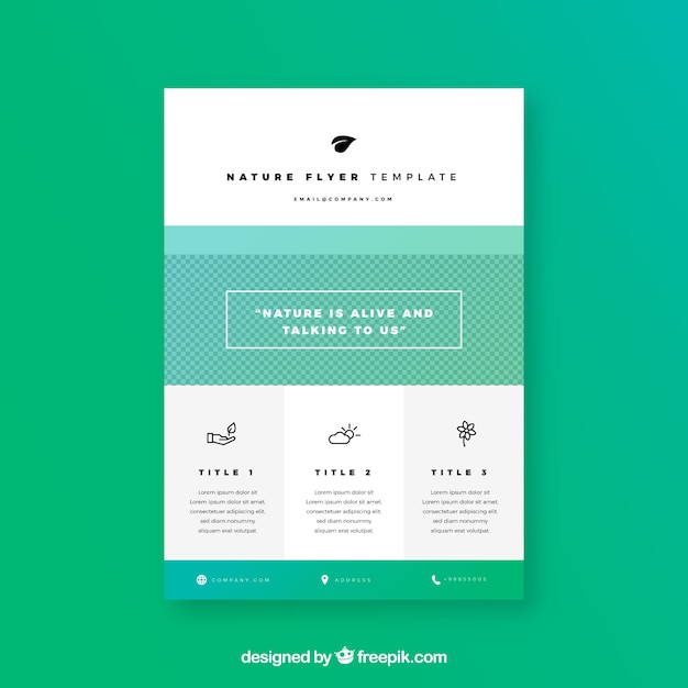 Free vector nature flyer template