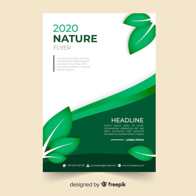 Nature flyer template