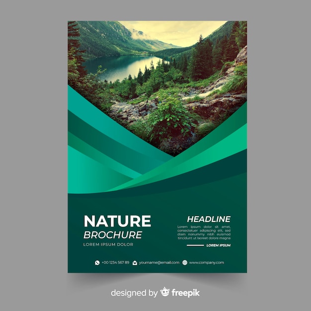 Free vector nature flyer template