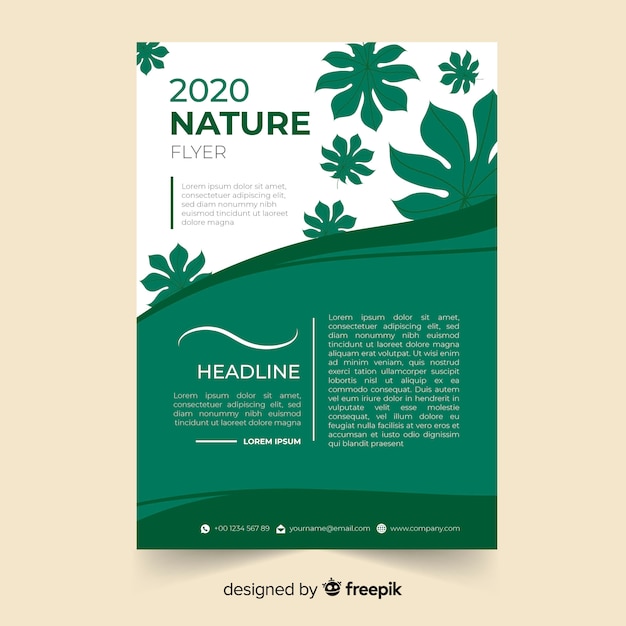 Free vector nature flyer template