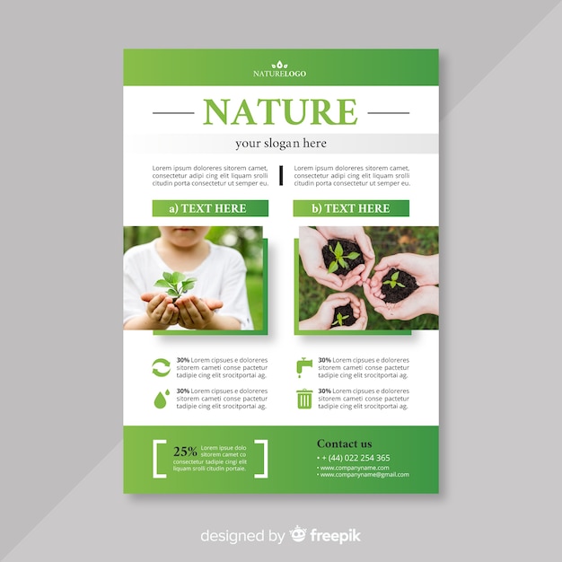Nature flyer template