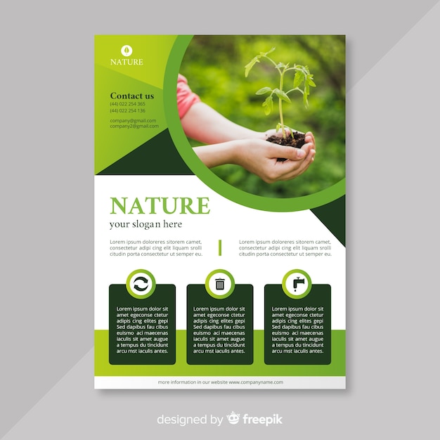 Nature flyer template