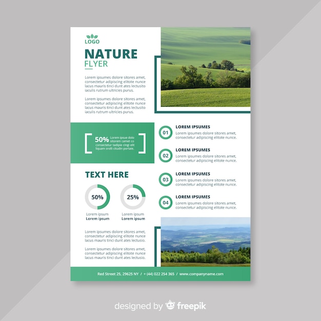 Free vector nature flyer template