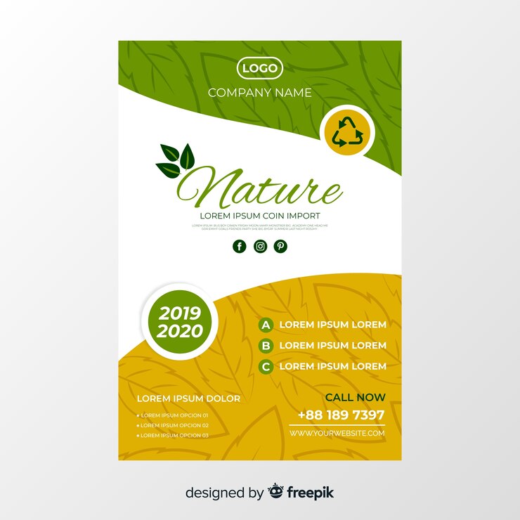 Free Vector nature flyer template