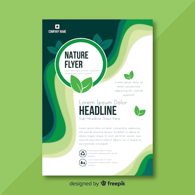 Free vector nature flyer template