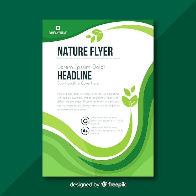 Nature flyer template