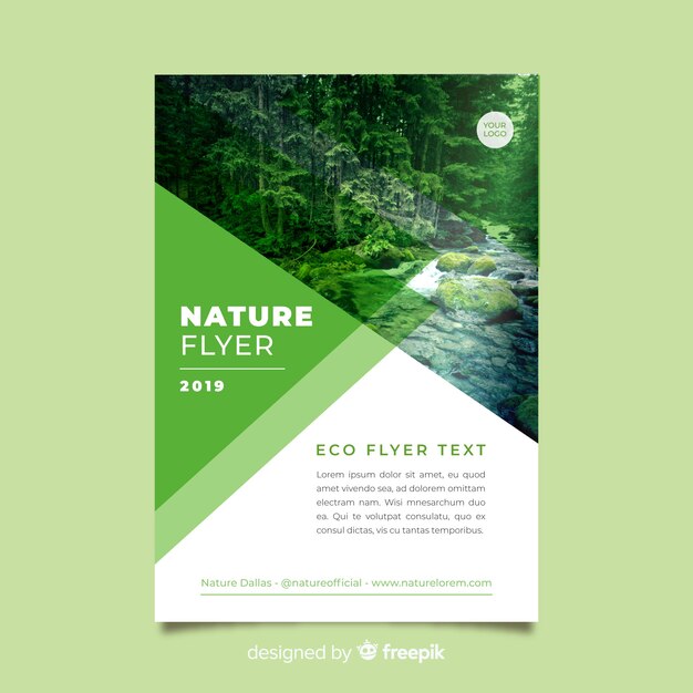 Nature flyer template