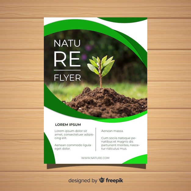 Free vector nature flyer template