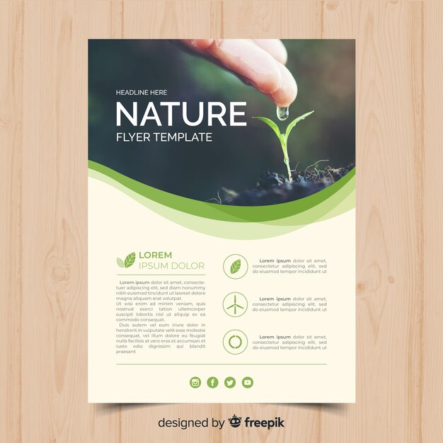 Nature flyer template