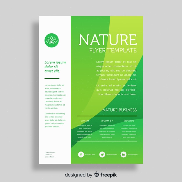 Free vector nature flyer template