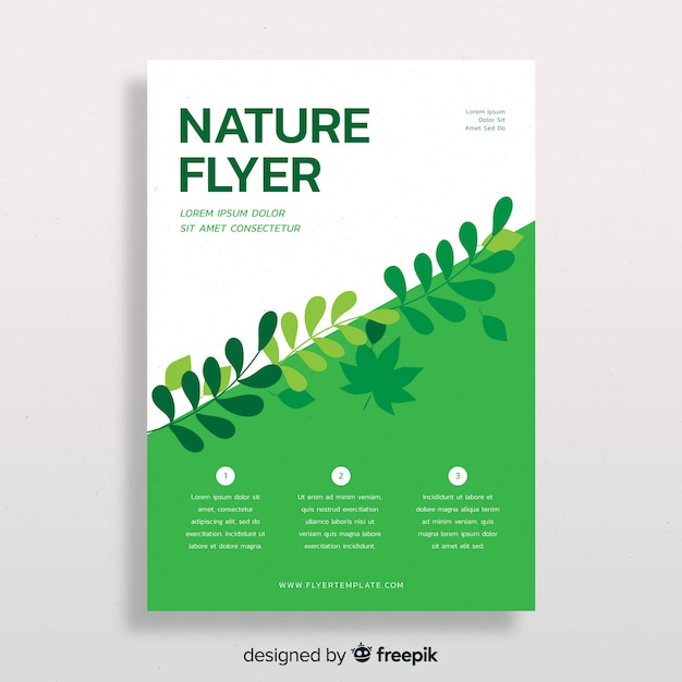 Free vector nature flyer template