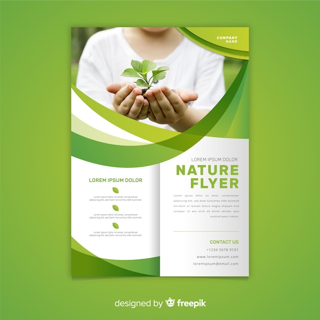 Free vector nature flyer template