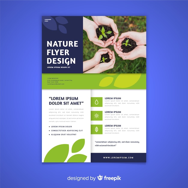 Free vector nature flyer template