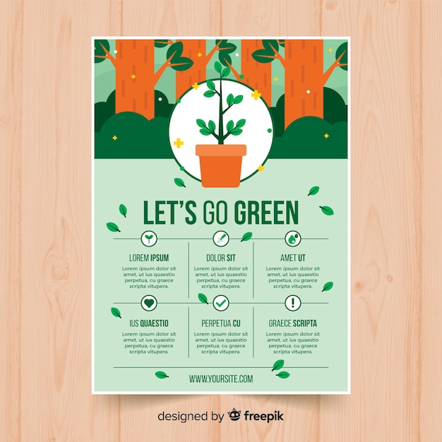 Free vector nature flyer template