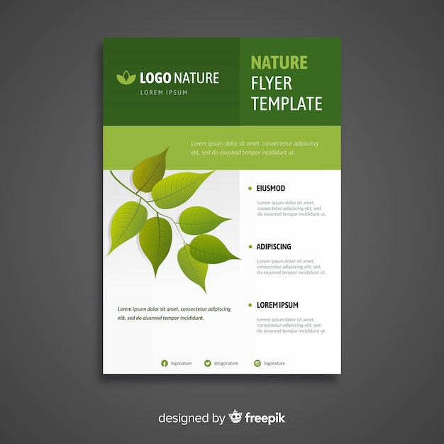 Nature flyer template