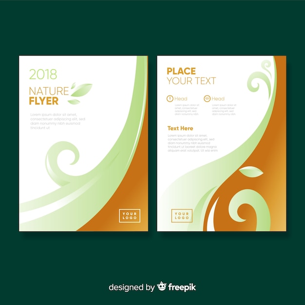 Free vector nature flyer template