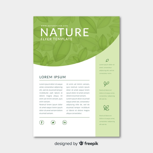 Nature flyer template