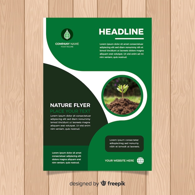 Free vector nature flyer template