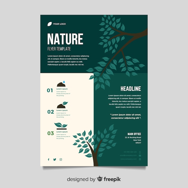 Free vector nature flyer template