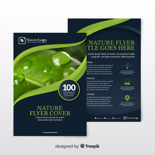 Free vector nature flyer template