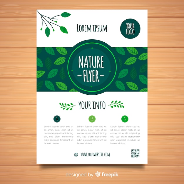 Free vector nature flyer
