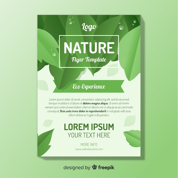 Free vector nature flyer