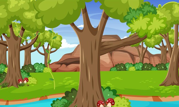 Nature forest background template