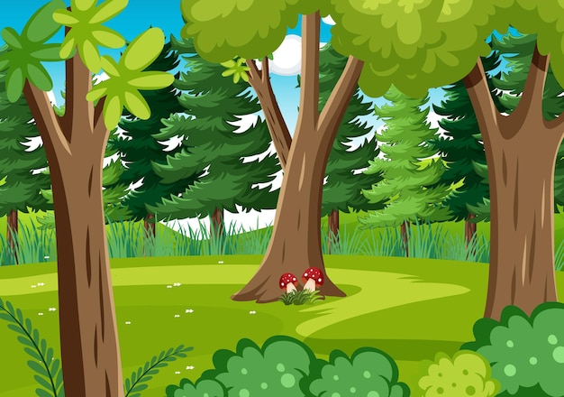 Nature forest background template