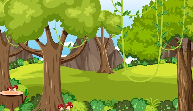 Бесплатное векторное изображение Шаблон фона леса природы