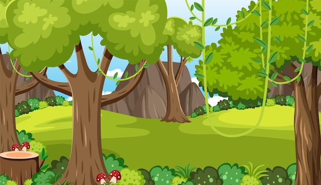 Nature forest background template