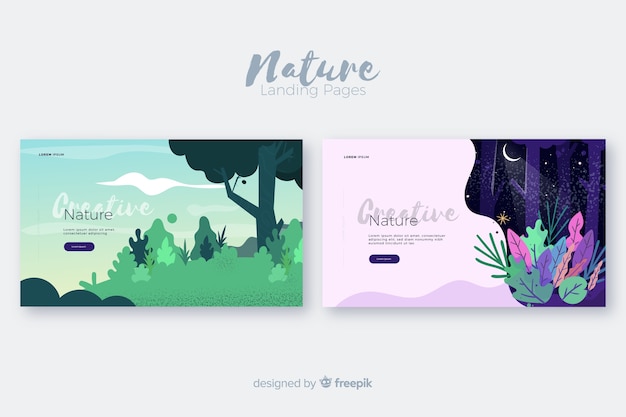 Nature landing page collection