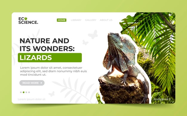 Nature landing page template