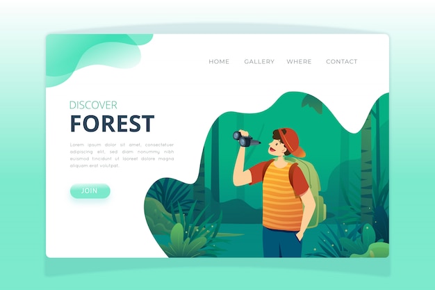 Nature landing page template