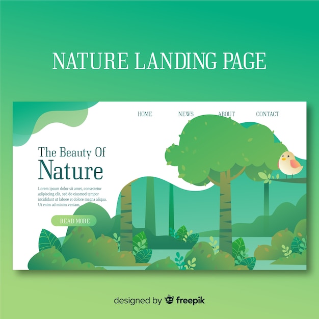 Nature landing page