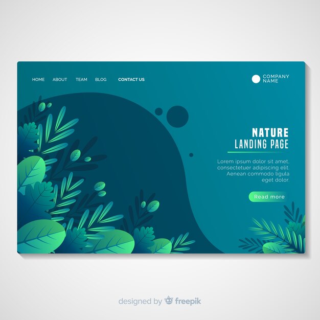 Nature landing page