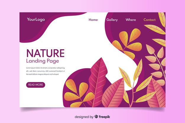 Nature landing page