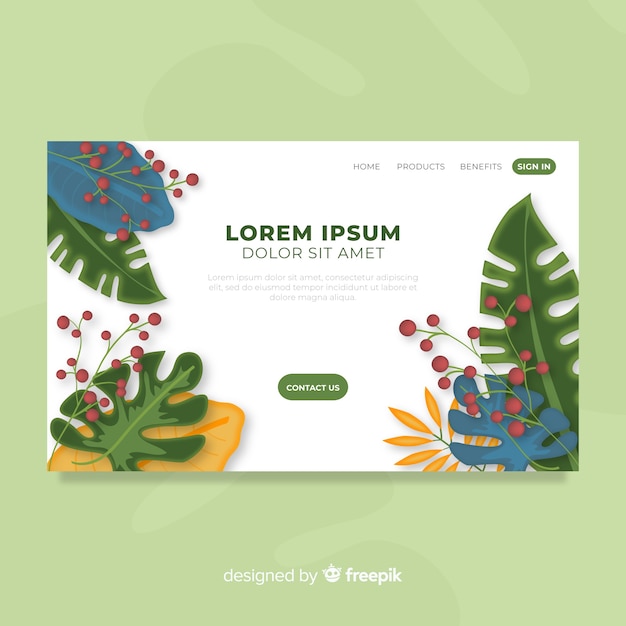 Nature landing page