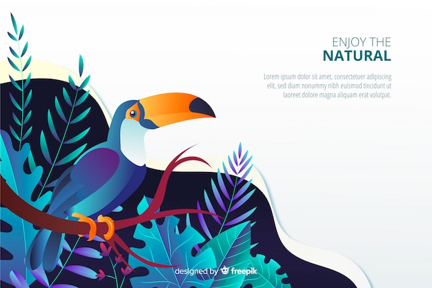 Free vector nature landing page