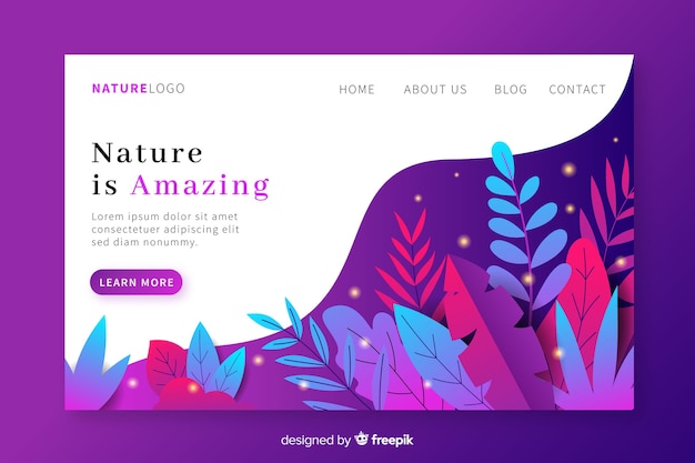 Nature landing page