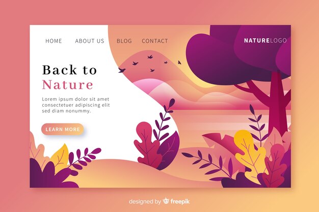 Nature landing page