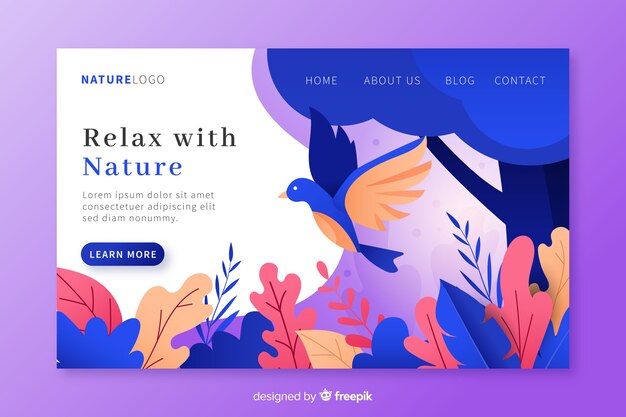 Nature landing page