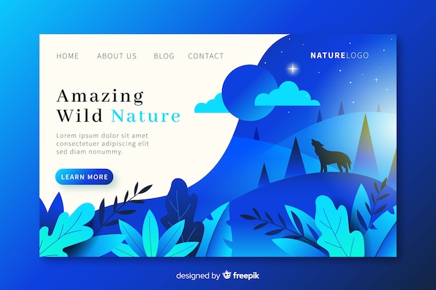 Nature landing page